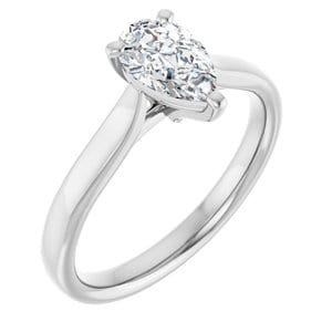 Rings 14K White 8x5 mm Pear Engagement Ring Mounting