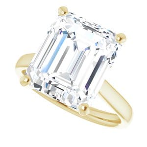 Rings 14K Yellow 12x10 mm Emerald Engagement Ring Mounting
