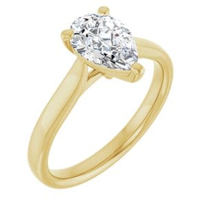 Rings 14K Yellow 9x6 mm Pear Engagement Ring Mounting
