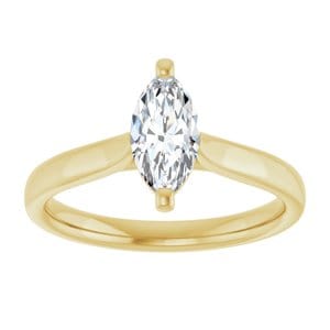 Rings 14K Yellow 9x4.5 mm Marquise Engagement Ring Mounting