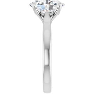 Rings Platinum 10x8 mm Oval Engagement Ring Mounting
