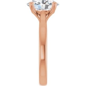 Rings 14K Rose 10x8 mm Oval Engagement Ring Mounting