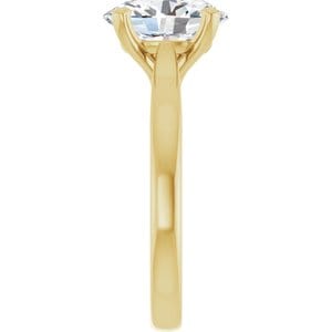 Rings 18K Yellow 10x8 mm Oval Engagement Ring Mounting