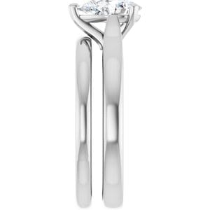 Rings 14K White 8x5 mm Pear Engagement Ring Mounting