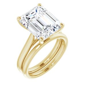 Rings 14K Yellow 12x10 mm Emerald Engagement Ring Mounting