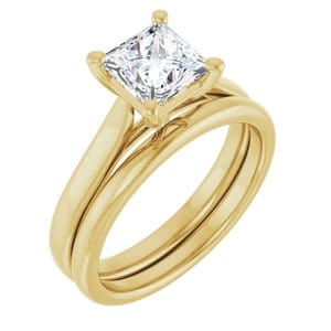 Rings 14K Yellow 6 mm Square Engagement Ring Mounting