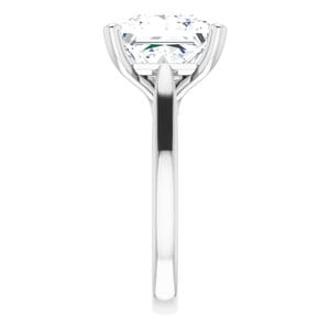 Rings 14K White 10 mm Square Engagement Ring Mounting