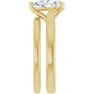 Rings 14K Yellow 9x6 mm Pear Engagement Ring Mounting