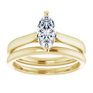 Rings 14K Yellow 9x4.5 mm Marquise Engagement Ring Mounting
