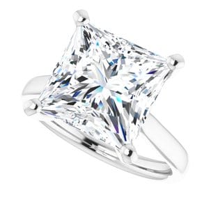 Rings 14K White 10 mm Square Engagement Ring Mounting