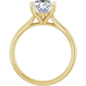 Rings 18K Yellow 10x8 mm Oval Engagement Ring Mounting