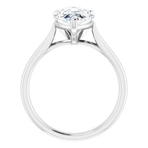 Rings Platinum 12x8 mm Pear Engagement Ring Mounting