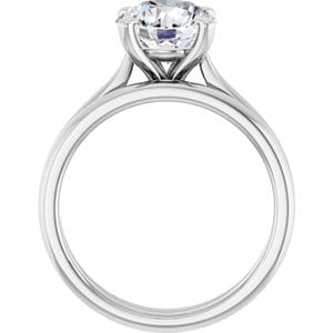 Rings Platinum 8.2 mm Round Engagement Ring Mounting