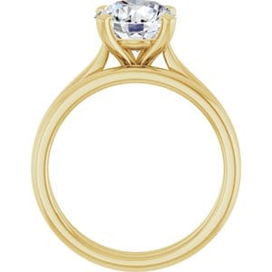 Rings 14K Yellow 8.2 mm Round Engagement Ring Mounting
