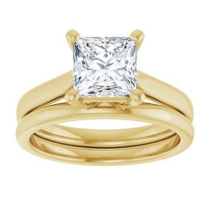 Rings 14K Yellow 6.5 mm Square Engagement Ring Mounting