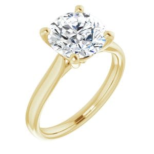 Rings 14K Yellow 8.8 mm Round Engagement Ring Mounting