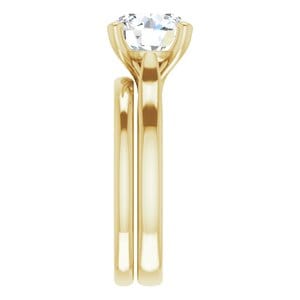 Rings 14K Yellow 8.8 mm Round Engagement Ring Mounting