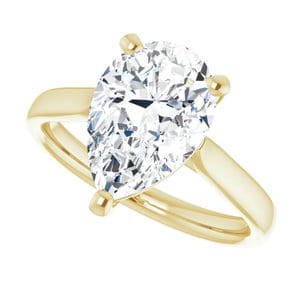 Rings 14K Yellow 12x8 mm Pear Engagement Ring Mounting