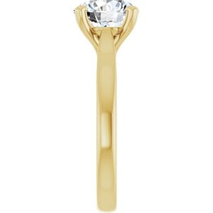 Rings 14K Yellow 8.2 mm Round Engagement Ring Mounting