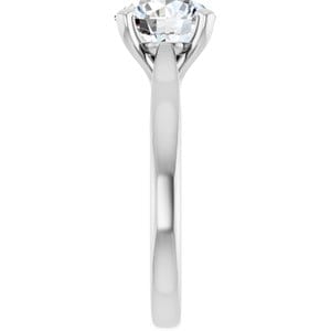 Rings Platinum 8.2 mm Round Engagement Ring Mounting