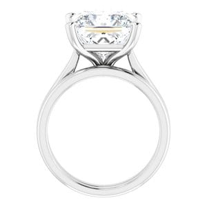 Rings 14K White 10 mm Square Engagement Ring Mounting
