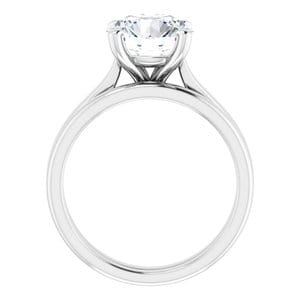 Rings Platinum 8.8 mm Round Engagement Ring Mounting