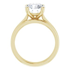 Rings 14K Yellow 8.8 mm Round Engagement Ring Mounting