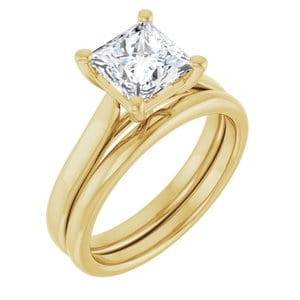 Rings 14K Yellow 6.5 mm Square Engagement Ring Mounting