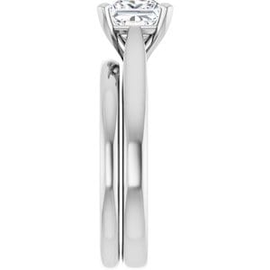 Rings Platinum 6 mm Square Engagement Ring Mounting