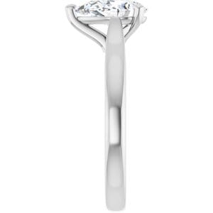 Rings 14K White 9x6 mm Pear Engagement Ring Mounting
