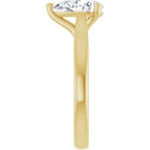Rings 14K Yellow 9x6 mm Pear Engagement Ring Mounting