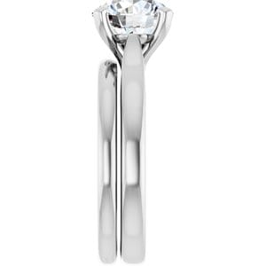 Rings Platinum 8.2 mm Round Engagement Ring Mounting