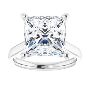 Rings 14K White 10 mm Square Engagement Ring Mounting