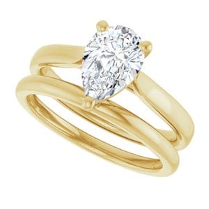 Rings 14K Yellow 9x6 mm Pear Engagement Ring Mounting