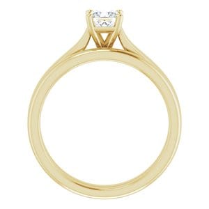 Rings 14K Yellow 4 mm Square Engagement Ring Mounting