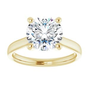 Rings 14K Yellow 8.8 mm Round Engagement Ring Mounting