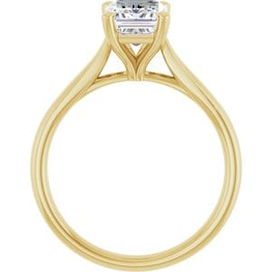 Rings 14K Yellow 8x6 mm Emerald Engagement Ring Mounting