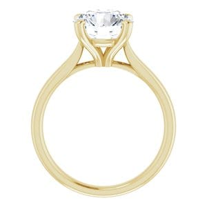 Rings 14K Yellow 8.8 mm Round Engagement Ring Mounting