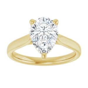 Rings 14K Yellow 10x7 mm Pear Engagement Ring Mounting