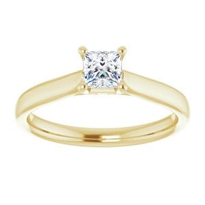 Rings 14K Yellow 4 mm Square Engagement Ring Mounting