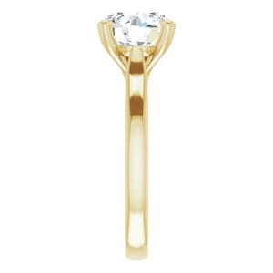Rings 14K Yellow 8.8 mm Round Engagement Ring Mounting