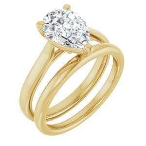 Rings 14K Yellow 10x7 mm Pear Engagement Ring Mounting