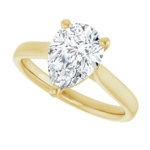 Rings 14K Yellow 10x7 mm Pear Engagement Ring Mounting