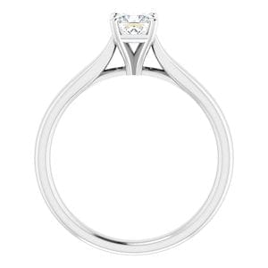 Rings 14K White 4 mm Square Engagement Ring Mounting