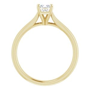 Rings 14K Yellow 4 mm Square Engagement Ring Mounting