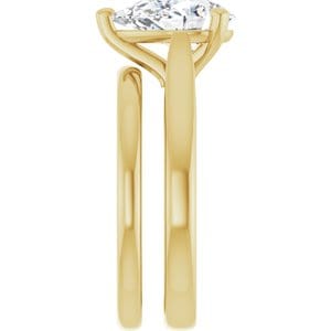Rings 14K Yellow 10x7 mm Pear Engagement Ring Mounting