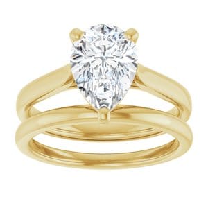 Rings 14K Yellow 10x7 mm Pear Engagement Ring Mounting