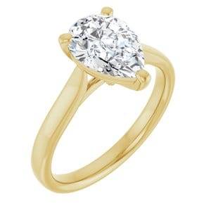 Rings 14K Yellow 10x7 mm Pear Engagement Ring Mounting