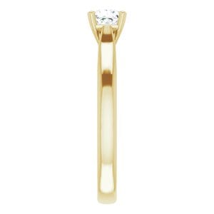Rings 14K Yellow 4 mm Square Engagement Ring Mounting