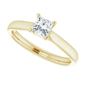 Rings 14K Yellow 4 mm Square Engagement Ring Mounting
